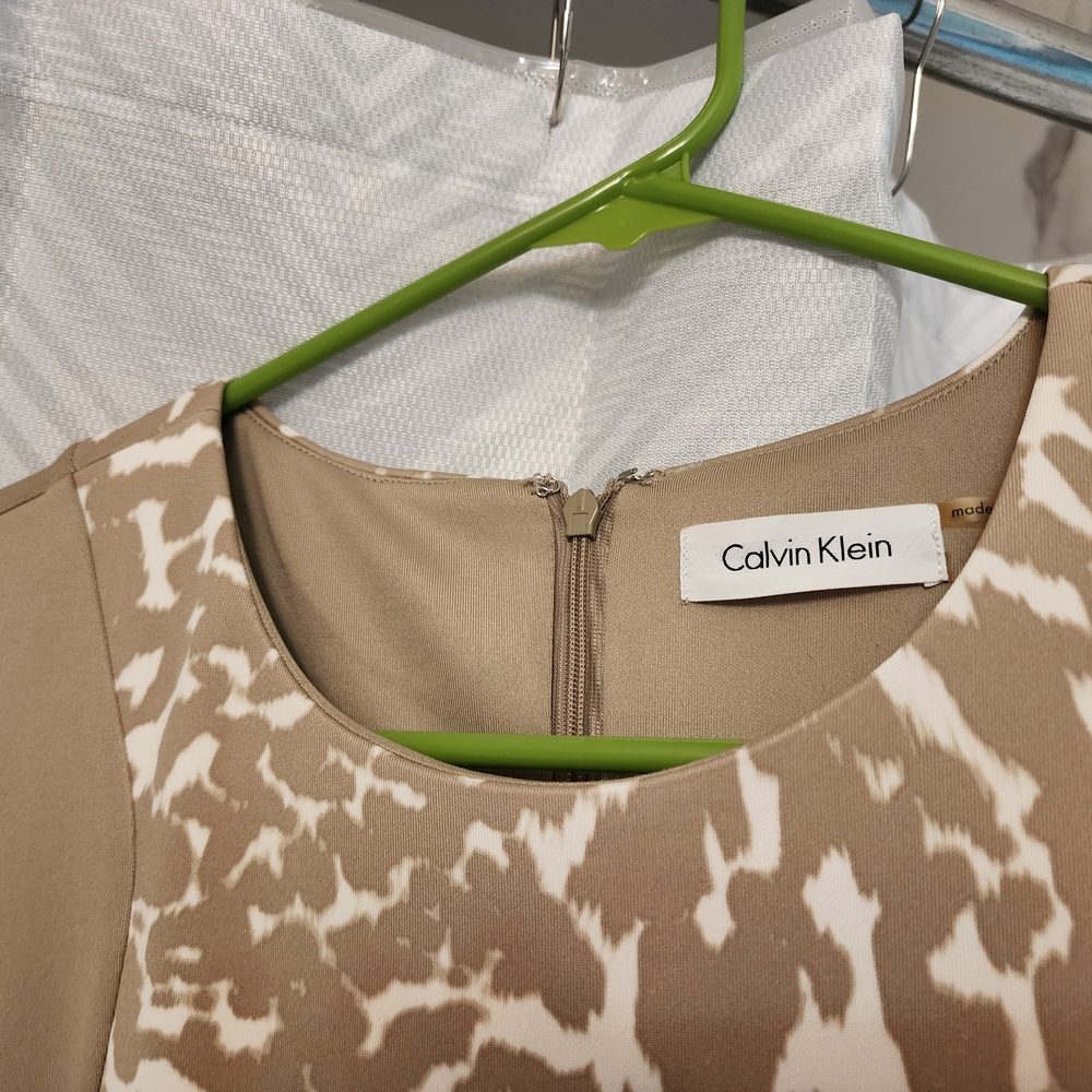 Calvin Klein Tan Midi Dress